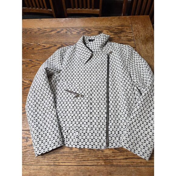 Cop Copine Cloud print jacquard jacket in black &white - Picture 2 of 5